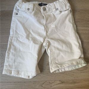 7 For All Mankind White Flat Front Men's Shorts